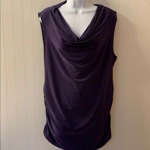 Dana Buchman Navy Sleeveless Blouse Size XL